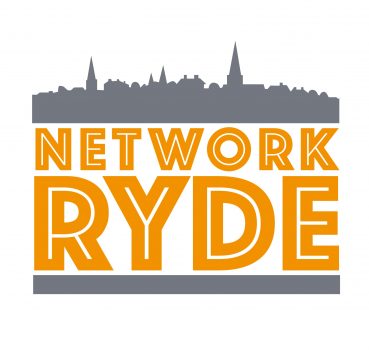 Network Ryde Logo. Orange wording saying Network Ryde. 